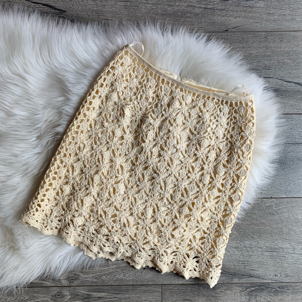 Vintage Guess Crochet Mini Skirt